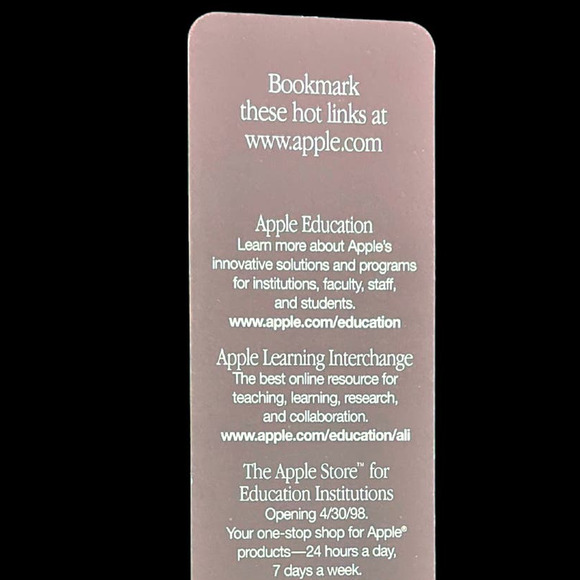 Vintage Late 1990's Apple Computer BookMark for Reading Think Different RARE! - Picture 3 of 4